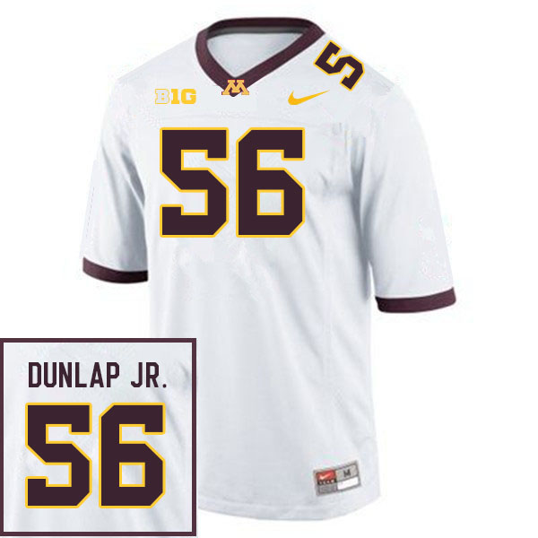 Men #56 Curtis Dunlap Jr. Minnesota Golden Gophers College Football Jerseys Sale-White